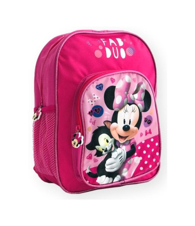 Ghiozdane și trolere - Ghiozdan pentru grădiniță Disney Minnie și Pisicuța, 2 compartimente, 32 cm, 32 × 25 × 10,5 cm