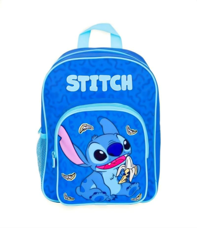Ghiozdane și trolere - Ghiozdan pentru grădiniță Disney Stitch, 2 compartimente, Albastru, pentru fete și băieți, 34 × 28 cm