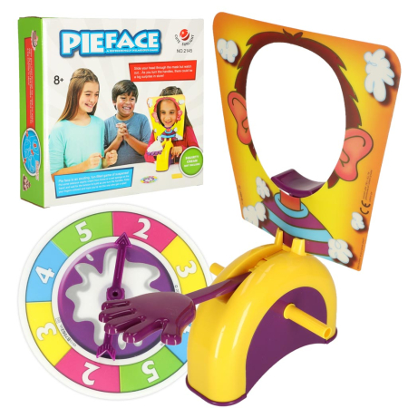 Jocuri de societate - Joc de Societate Tort în Față, Pie Face, Distracție pentru Familie și Petreceri, Joc de Reflexe și Noroc, 2+ Jucători, 5+ Ani