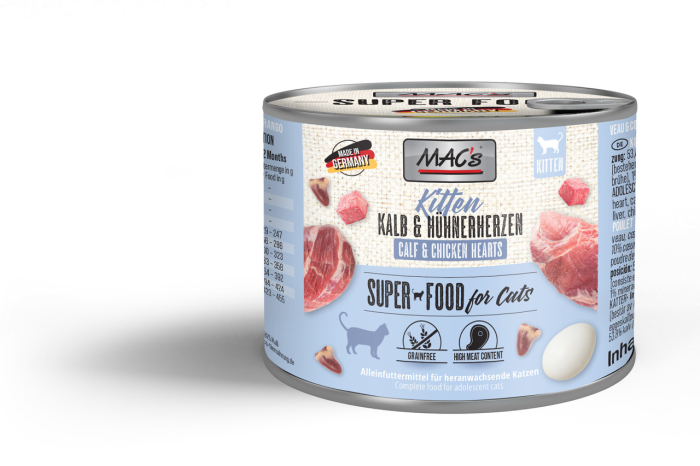 MACs Cat Kitten Calf and Chicken Hearts 200g [1]