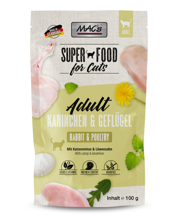 MACs Cat Pouchpack Rabbit and Poultry 100g [1]