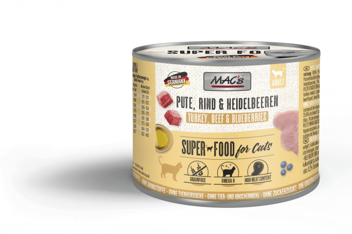 MACs Cat Turkey Beef and Blueberries 200g [1]