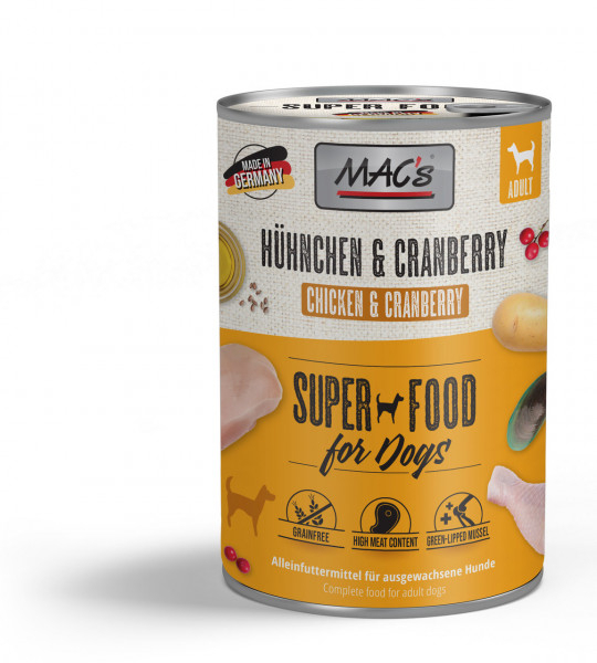 MACs Dog Chicken and Cranberry 400g (Pui și Afine) [1]