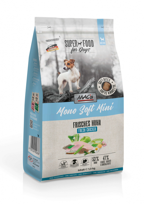 Macs Dog Mono Soft Mini Fresh Chicken 1.5kg (Pui proaspăt) [1]