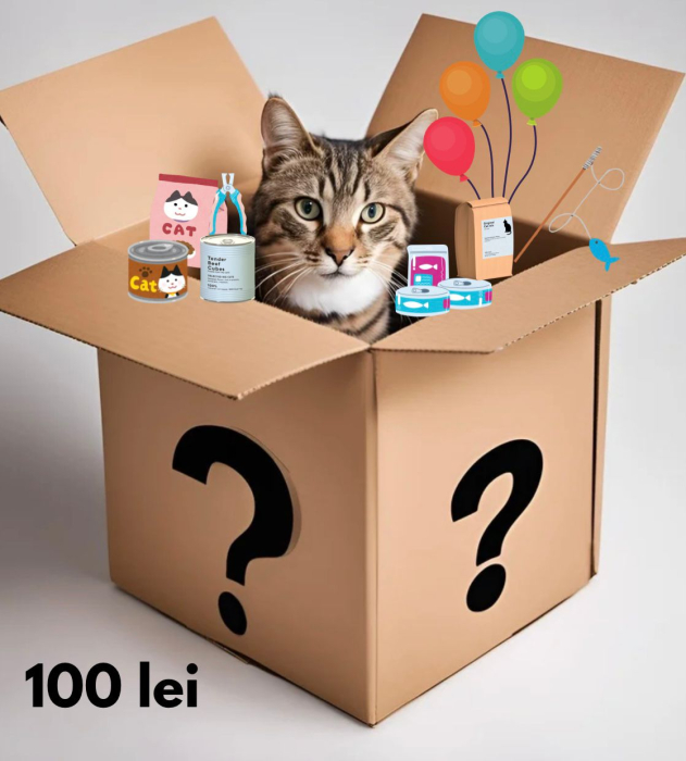 MYSTERY BOX PISICA - Un cadou misterios pentru pisici- 100 lei [1]