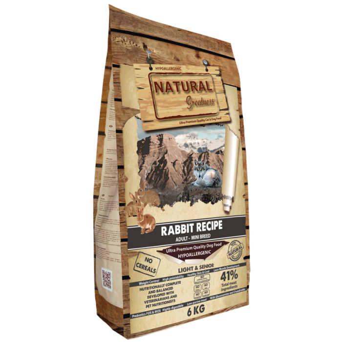 Natural Greatness Dog Rabbit Recipe Senior&Light Mini 6KG [1]