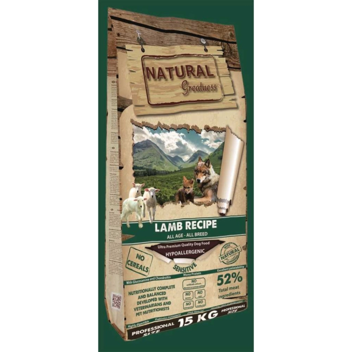 Natural Greatness Lamb Recipe Sensitive All Breed 15kg [1]