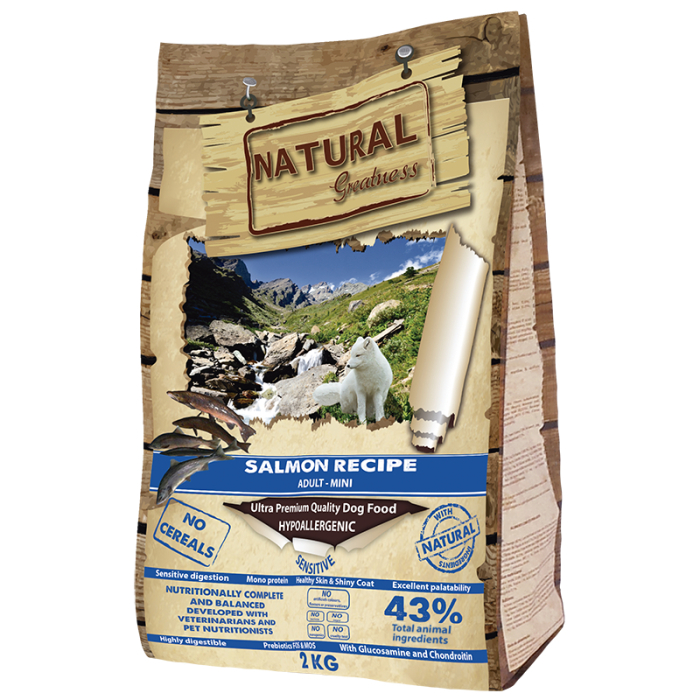 Natural Greatness Salmon Recipe ADULT DOGS - Small breed 2kg (somon) [1]