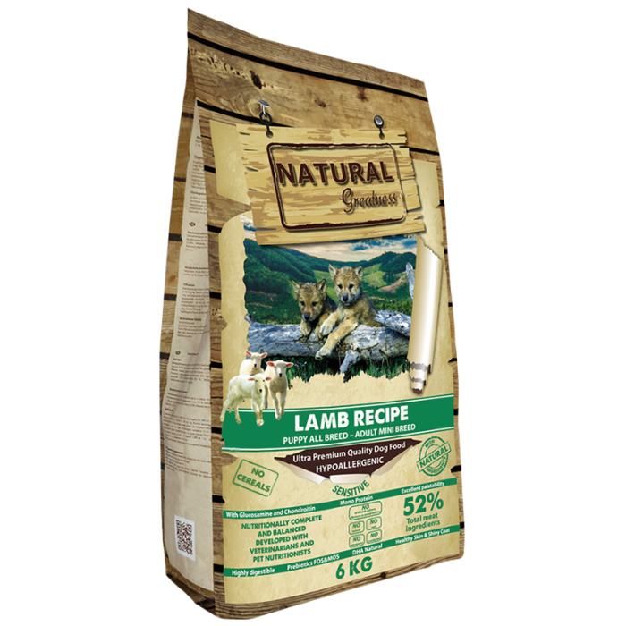 Natural Greatness Sensitive Lamb Recipe STARTER-PUPPY-MINI ADULT 6kg (miel) [1]