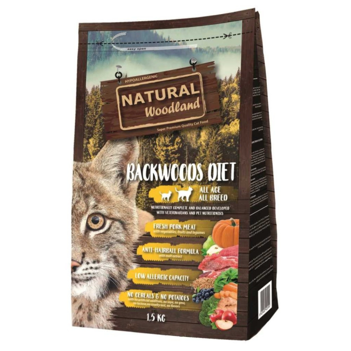 Natural Woodland Backwoods Diet for Cat & Kitten 1,5 kg [1]