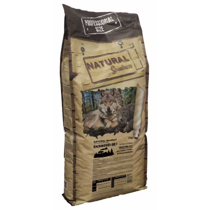 NATURAL WOODLAND BACKWOODS DIET FOR CAT & KITTEN 15KG [1]