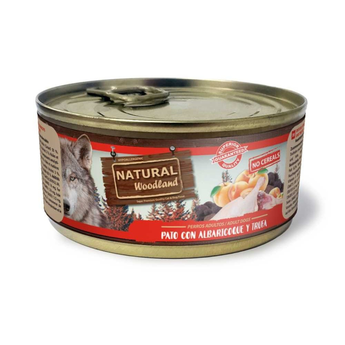 NATURAL WOODLAND DOG DUCK WITH APRICOT AND TRUFFLE 170G [1]