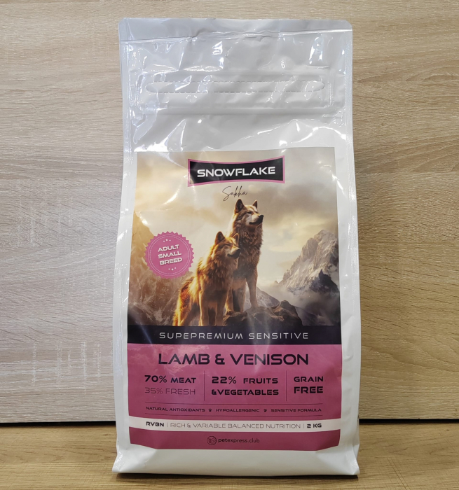 SNOWFLAKE SAKHA LAMB AND VENISON SENSITIVE MINI ADULT  2KG [1]