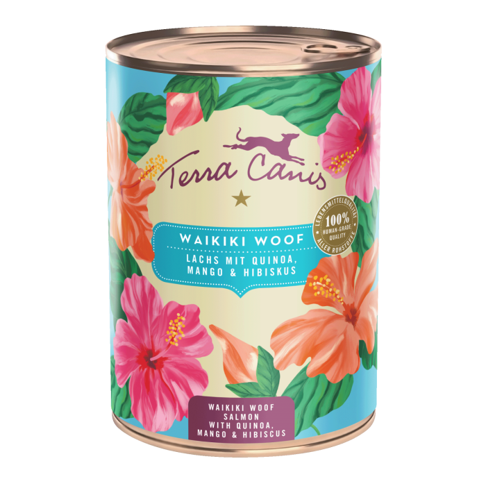 Terra Canis Flower Waikiki Salmon 400g (somon cu quinoa, mango si hibiscus) [1]