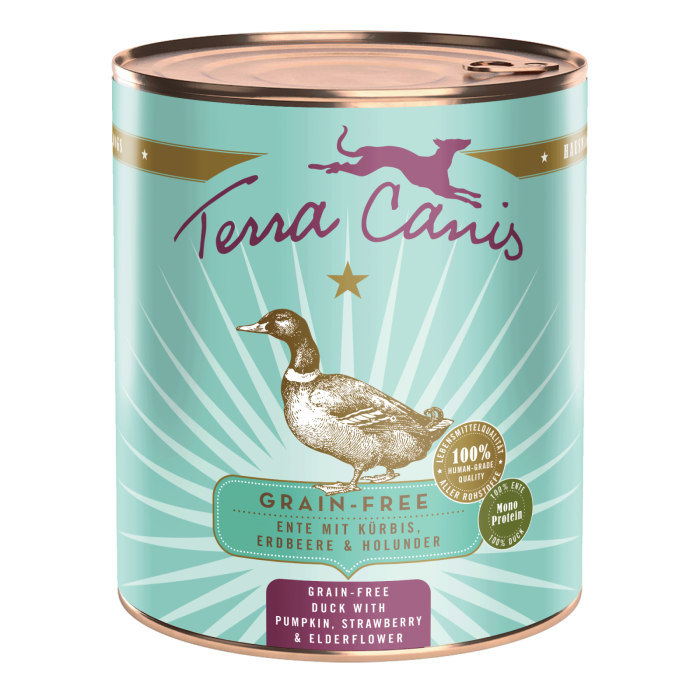 Terra Canis Grain Free Duck 800g(Rață cu dovleac, căpșuni și floare de soc) [1]