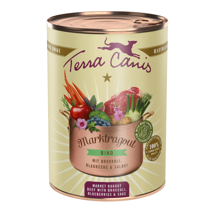 Terra Canis Marktragout Beef 385g(Carne de vită cu broccoli, afine și salvie) [1]