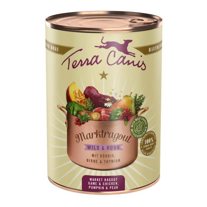 Terra Canis Marktragout Game Chicken 385g(Vânat și pui cu dovleac, pere și cimbru) [1]