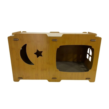 ACCESORII - Casuta BUNTZ pisici luna si stea 60x30x35cm