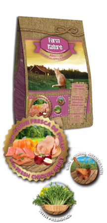 HRANA USCATA - Farm Nature  Cat CHICKEN WITH APPLE & PUMPKIN 2Kg
