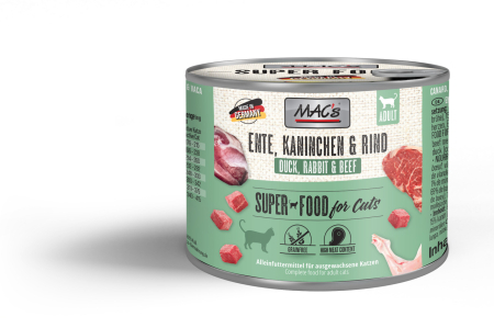 PISICI - MACs Cat Duck Rabbit and Beef 200g