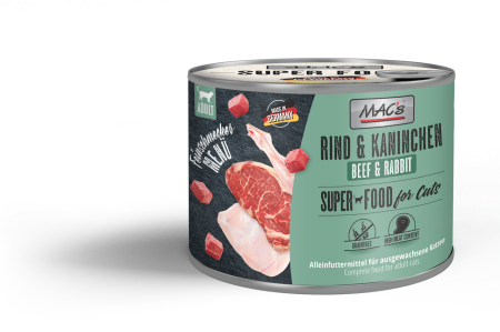 PISICI - MACs Cat Gourmet Beef and Rabbit 200g