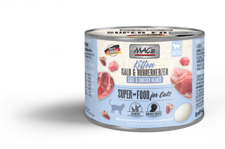 HRANA UMEDA - MACs Cat Kitten Calf and Chicken Hearts 200g