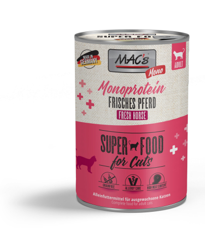 HRANA UMEDA - MACs Cat Mono Fresh Horse 400g (Cal)