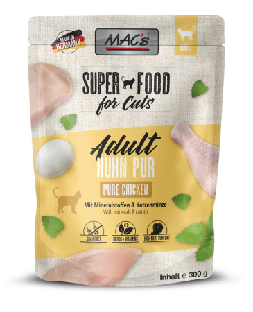 PISICI - MACs Cat Pouch Chicken Pure 300g (Carne de pui pură)