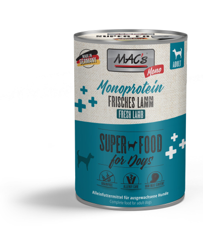 Conserve - MACs Dog Mono fresh Lamb 400g