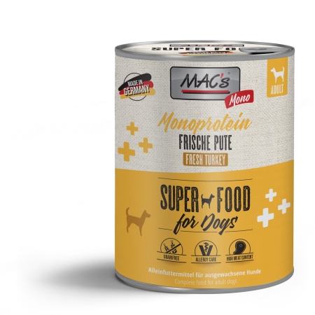 HRANA UMEDA - MACs Dog Mono Fresh Turkey 800g