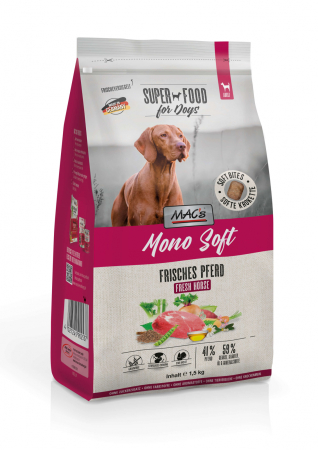 HRANA USCATA - MACs Dog Mono Soft Fresh Horse 1.5kg (Carne proaspătă de cal)