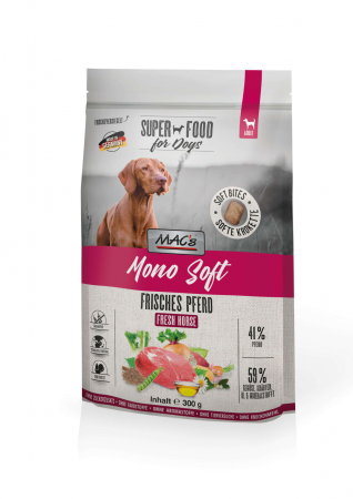 HRANA USCATA - MACs Dog Mono Soft Fresh Horse 300g (Carne proaspătă de cal)