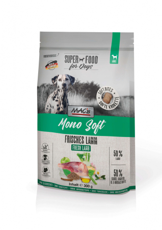 HRANA USCATA - MACs Dog Mono Soft Fresh Lamb 300g (Miel proaspăt)