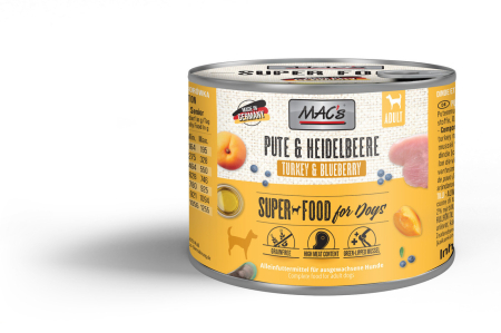 CAINI - MACs Dog Turkey and Blueberry 200g (Curcan și Afine)