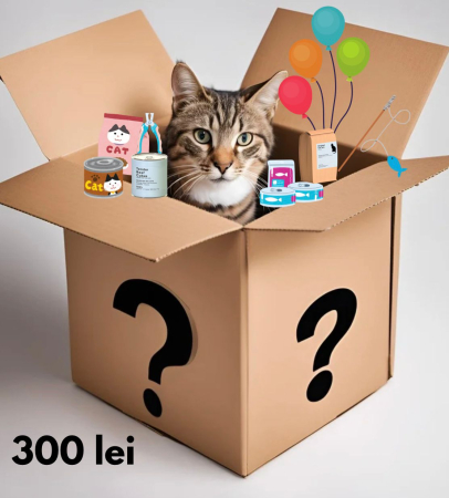 Promotii si oferte - MYSTERY BOX PISICA - Un cadou misterios pentru pisici- 300 lei