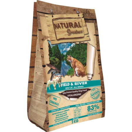 HRANA USCATA - Natural Greatness Cat Field & River 2kg (somon & miel)