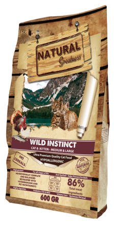HRANA USCATA - Natural Greatness Cat Wild Instinct Cat & Kitten - Medium & Large Breeds 600G