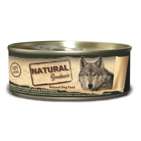 CAINI - Natural  Greatness Dog Chicken, Beef Liver & Vegetables 156 gr