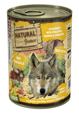 CAINI - Natural Greatness Dog Kangaroo with Pineapple, Mango & Spirulina 400G (cangur, ananas, mango, spirulina)