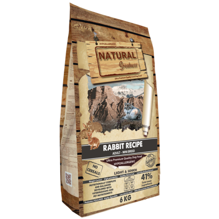 HRANA USCATA - Natural Greatness Dog Rabbit Recipe Senior&Light Mini 6KG