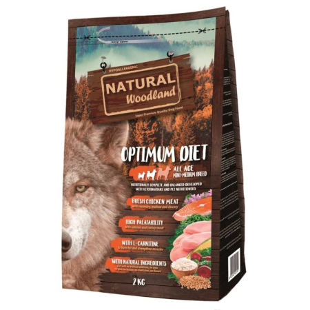 HRANA USCATA - Natural Woodland Optimum Mini & Medium Diet 2kg