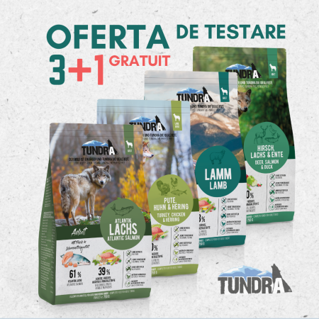 HRANA USCATA - Oferta de testare TUNDRA 3+1 Gratuit 4x750g