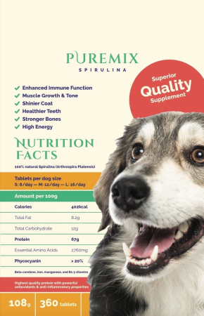 VITAMINE & SUPLIMENTE - PUREMIX SPIRULINA NATURALA 360 TABLETE 108G