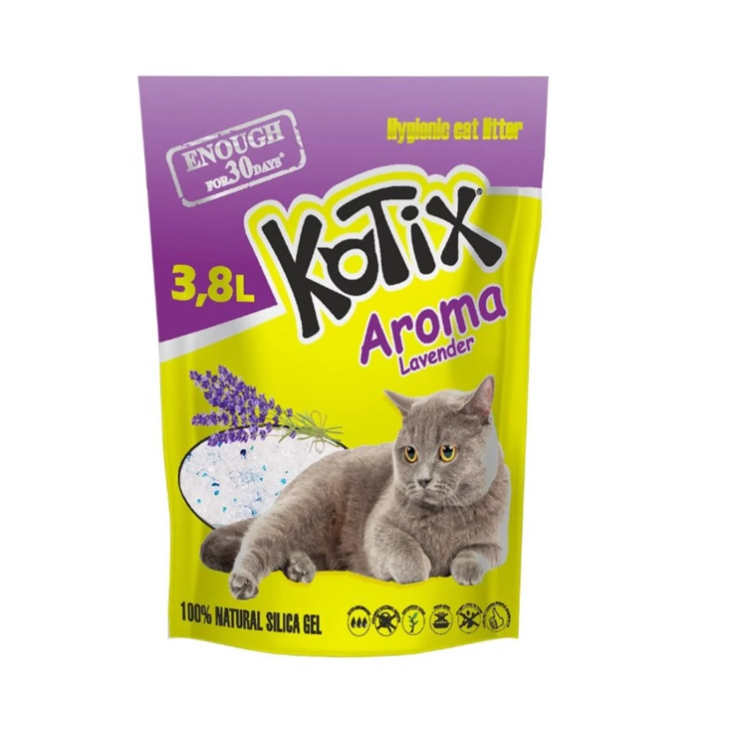 PISICI - Silicat pentru pisici , Kotix Lavanda 3.8L