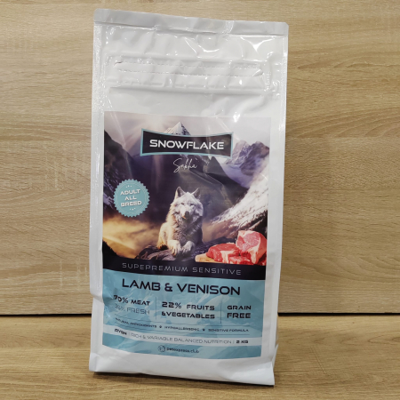 CAINI - SNOWFLAKE SAKHA LAMB AND VENISON SENSITIVE ADULT ALL BREED 2KG