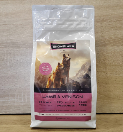 CAINI - SNOWFLAKE SAKHA LAMB AND VENISON SENSITIVE MINI ADULT  2KG