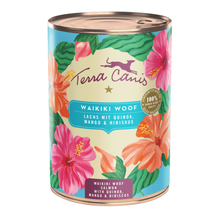 HRANA UMEDA - Terra Canis Flower Waikiki Salmon 400g (somon cu quinoa, mango si hibiscus)