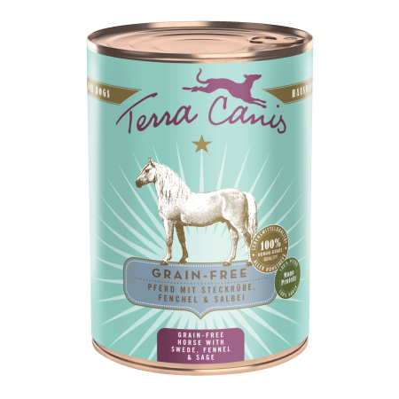 CAINI - Terra Canis Grain Free Horse 400g (Cal cu napi, fenicul și salvie)
