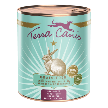 Conserve - Terra Canis Grain Free Rabbit 800g(Iepure cu dovlecei, caise savuroase)