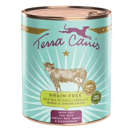 Conserve - Terra Canis Grain Free Veal 800g(Vitel cu radacina de patrunjel, mango si coacaze negre)